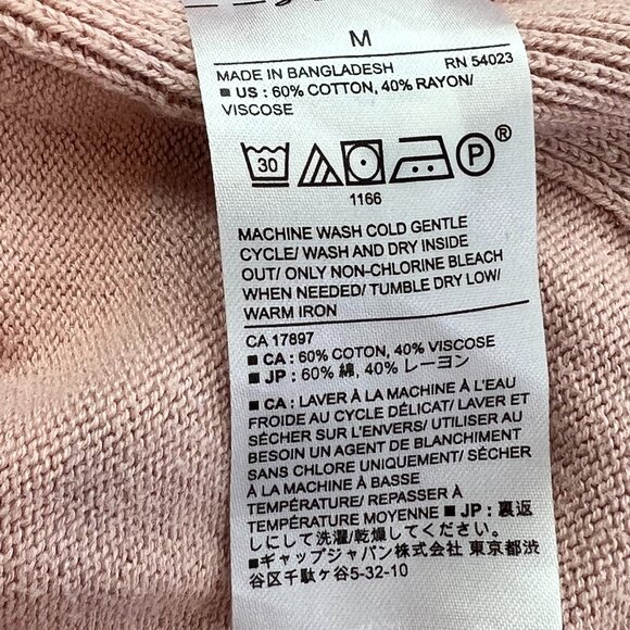 Banana Republic Sweater Hoodie Step Hem Neutral Dusty Rose Color M - Picture 4 of 5